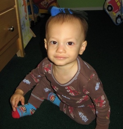 Micah before he was diagnosed with neuroblastoma, a type of cancer in children