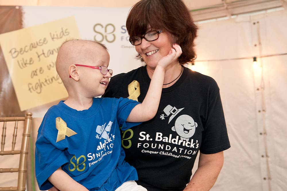 Gaylene Meeson and daughter Hannah at the first Heroes for Hannah St. Baldrick's event