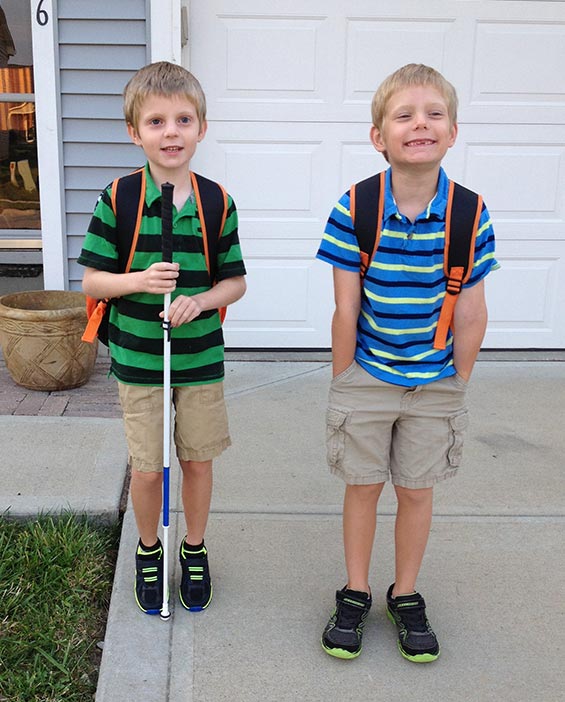 Matthias and Magnus starting school