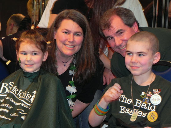 Joey's family before a shave in 2011