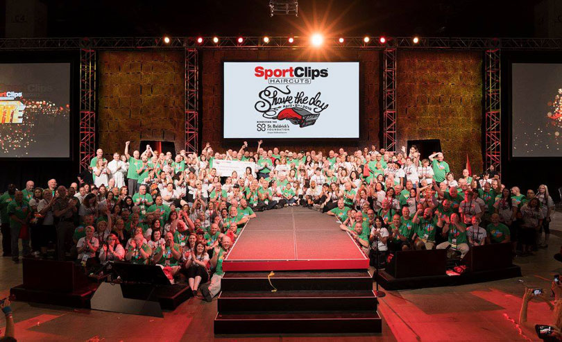 Sport Clips Shave the Day group photo