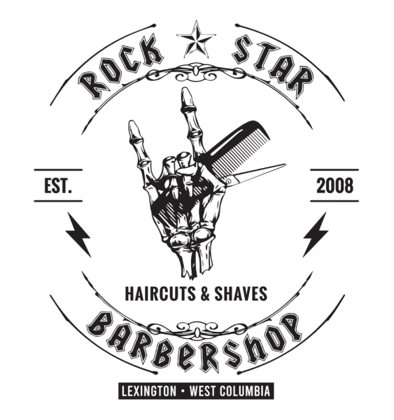 Rockstar Barber Shop Team Logo
